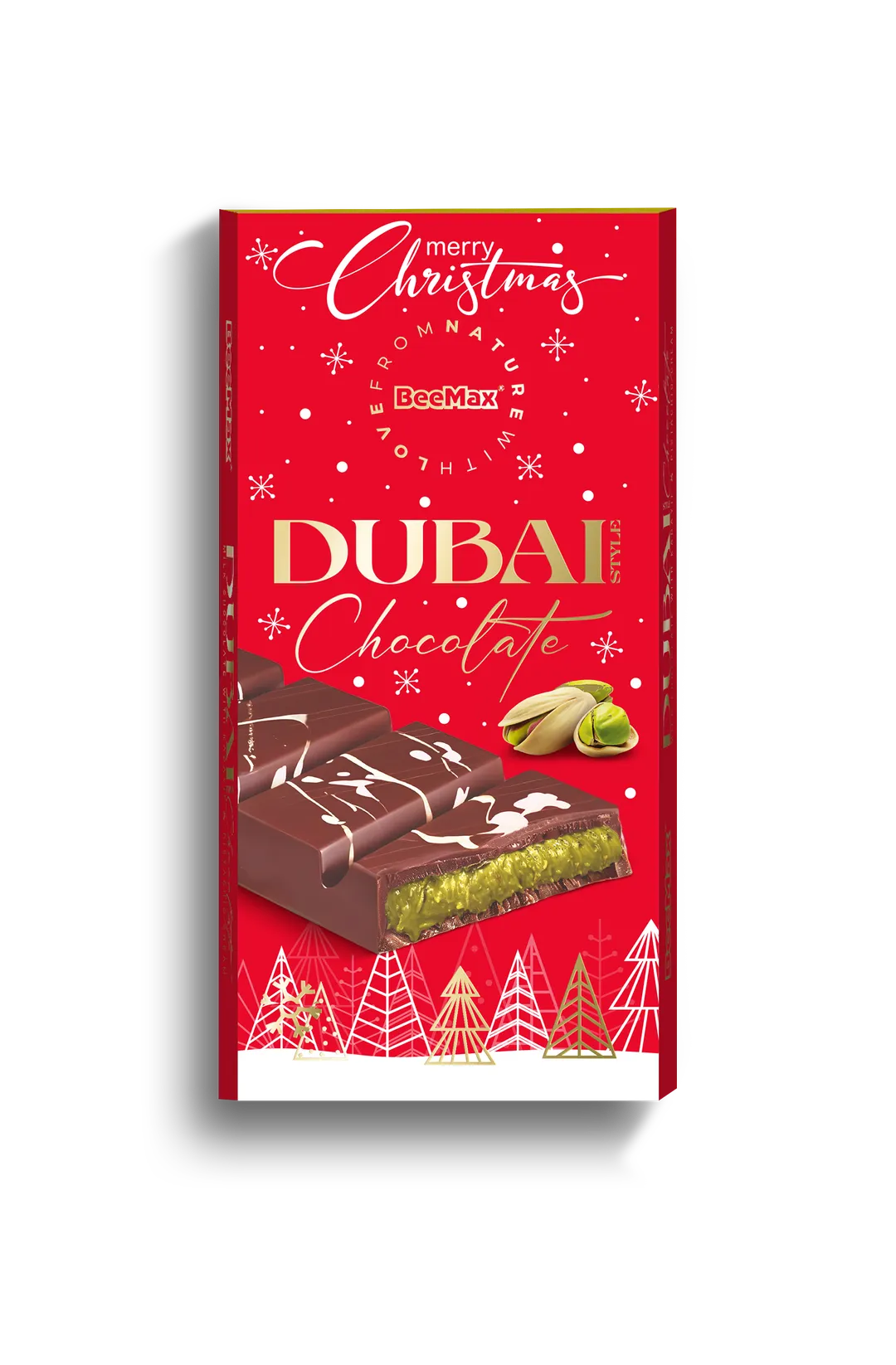 Beemax Dubai Chocolate Bar (Christmass Design Red/Green)