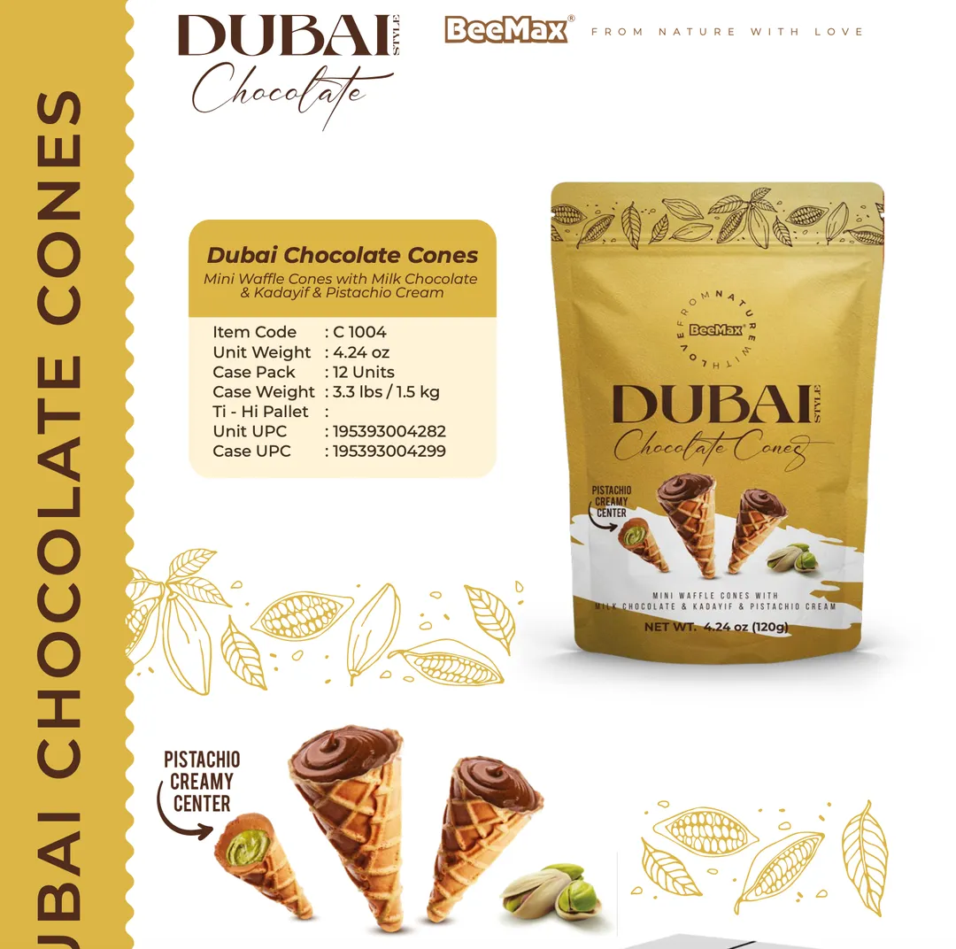 Beemax Dubai Chocolate Cone 4.24 oz