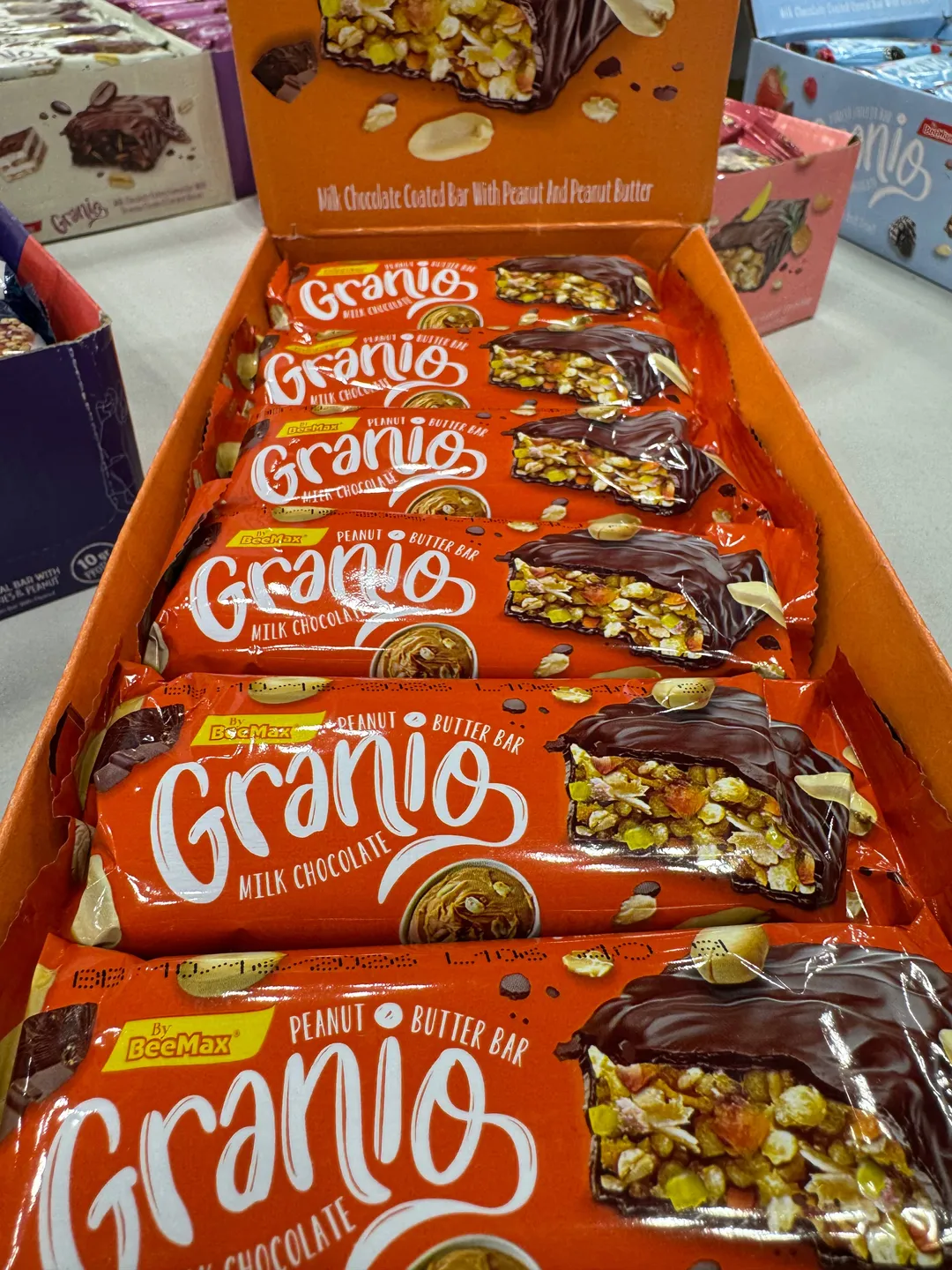 Beemax Granio Milk Chocolate Cereal Bar with Peanut Butter