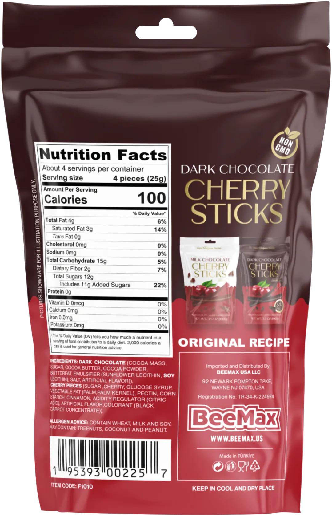 Dark Chocolate Covered Dried Cherry Sticks variant