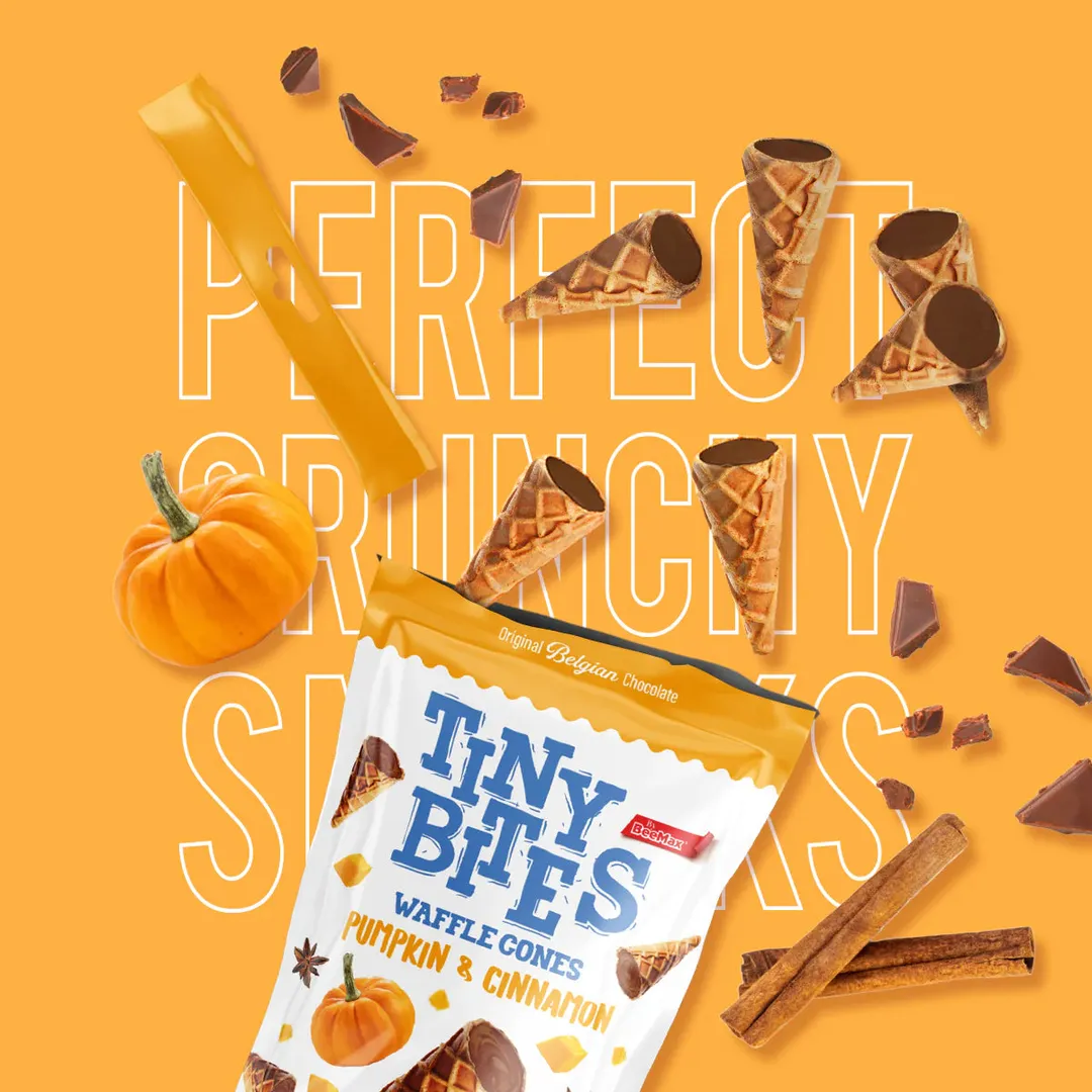 Tiny Bites Mini Waffle Cones Filled with Pumpkin & Cinnamon 4.24oz