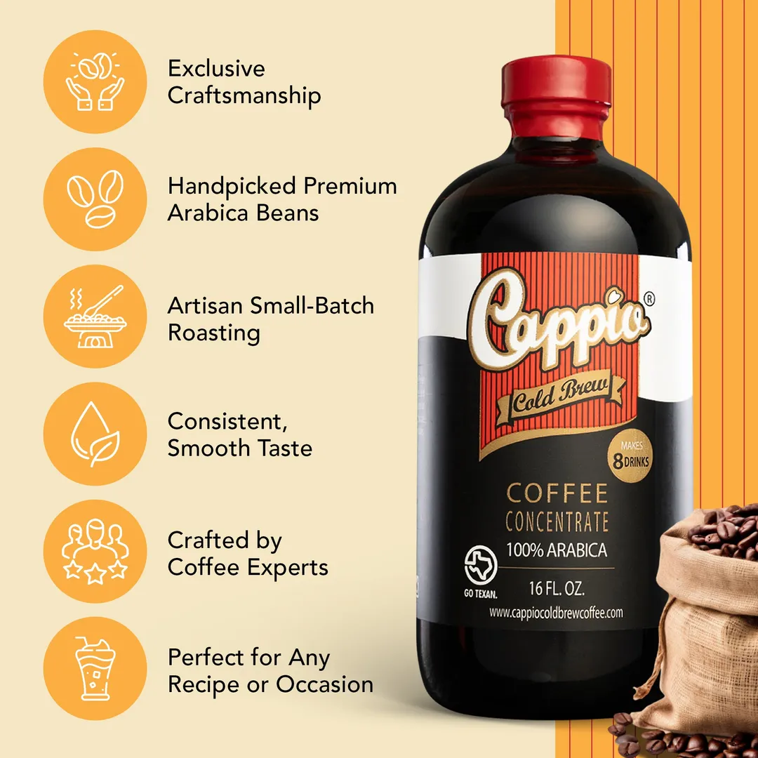 Cappio Cold Brew Coffee 16oz (Pack of 6)