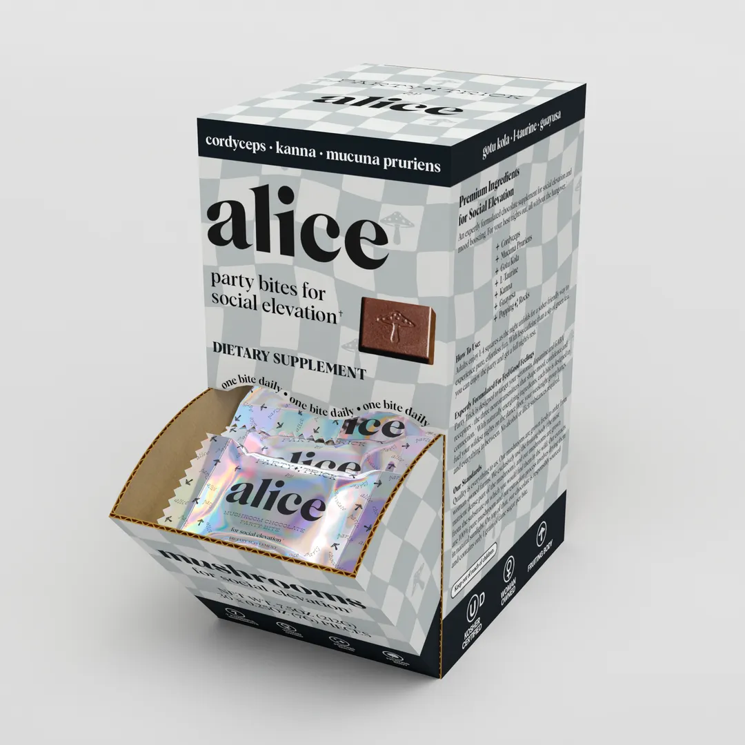 Party Trick Singles — mushroom chocolate supplement for mood 