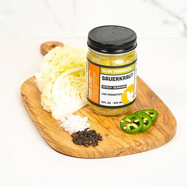 Raw Sauerkraut - Spicy Serrano