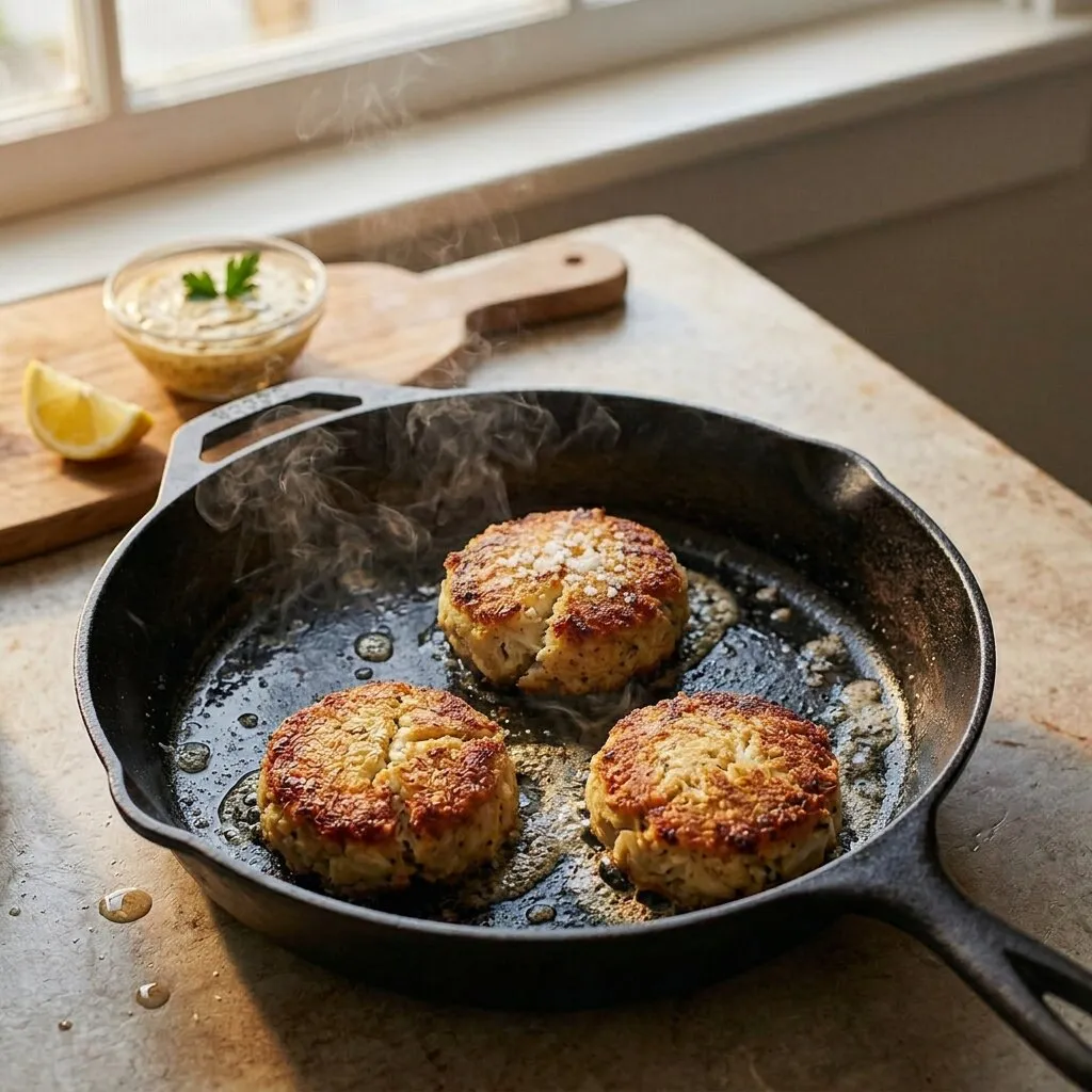 Crab Cakes, cooked 3.5 oz, 6 Pack Tray / 6 per / 1 case