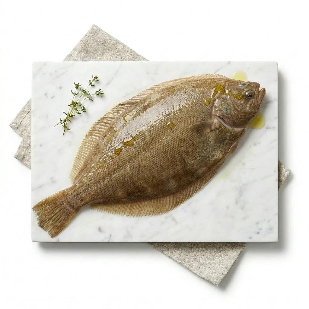 Dover Sole, Whole, 14/16 Oz - Skin On, 1 Each / 10 per / 1 case