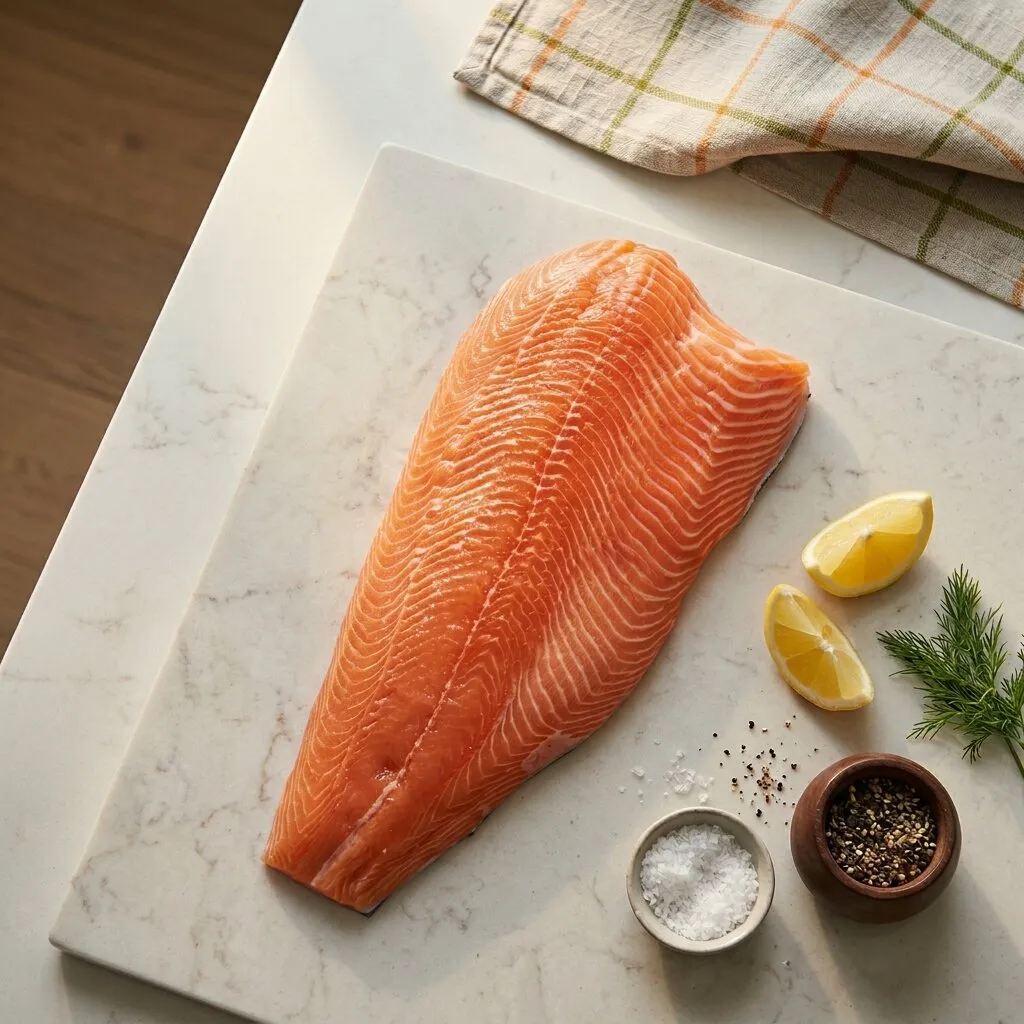 Salmon, Faroe Island, Fillet, Scotland, 4/5 Lb, 1 Side / 5 per / 1 case