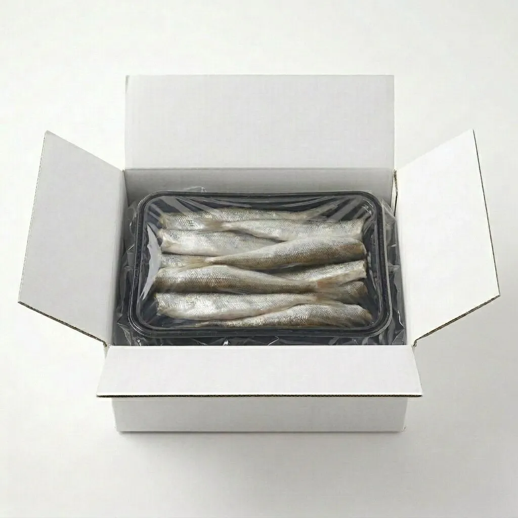 Smelts, Whole, Dressed, 1-2 oz, 1 lb Bag / 20 per / 1 case. 