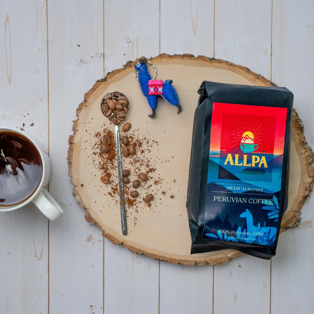 Allpa All-Natural Peruvian Coffee | Medium Roast | Whole Bean 12oz