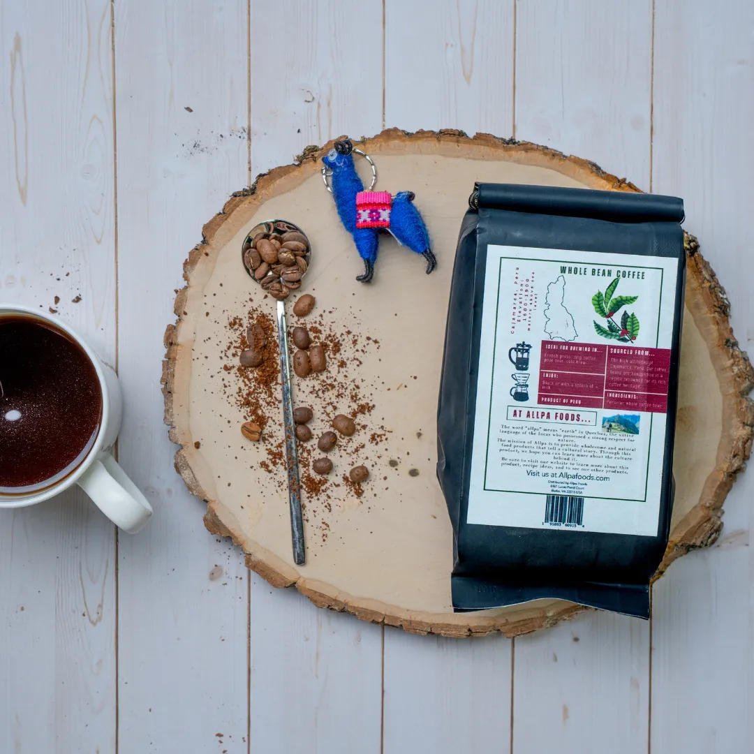 Allpa All-Natural Peruvian Coffee | Medium Roast | Whole Bean 12oz