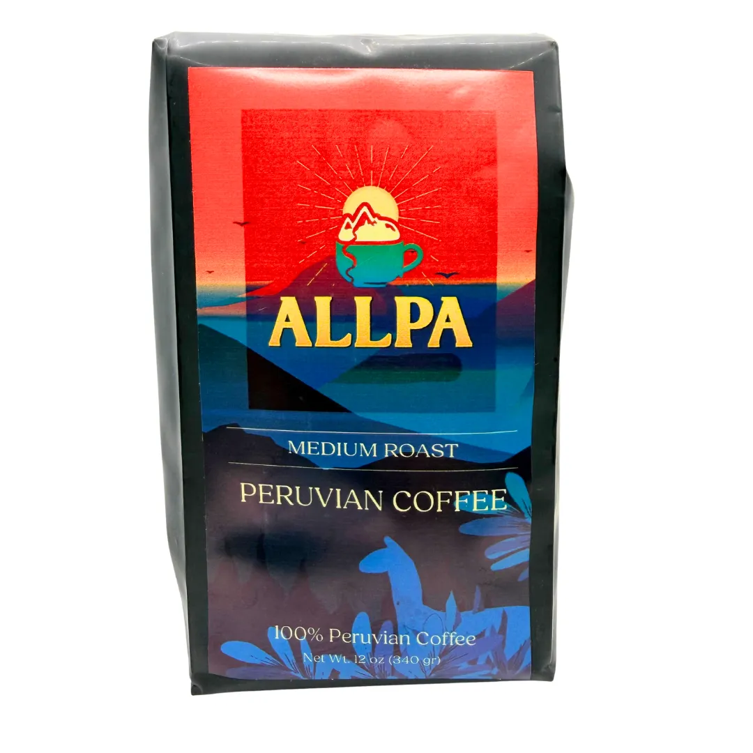 Allpa All-Natural Peruvian Coffee | Medium Roast | Whole Bean 12oz