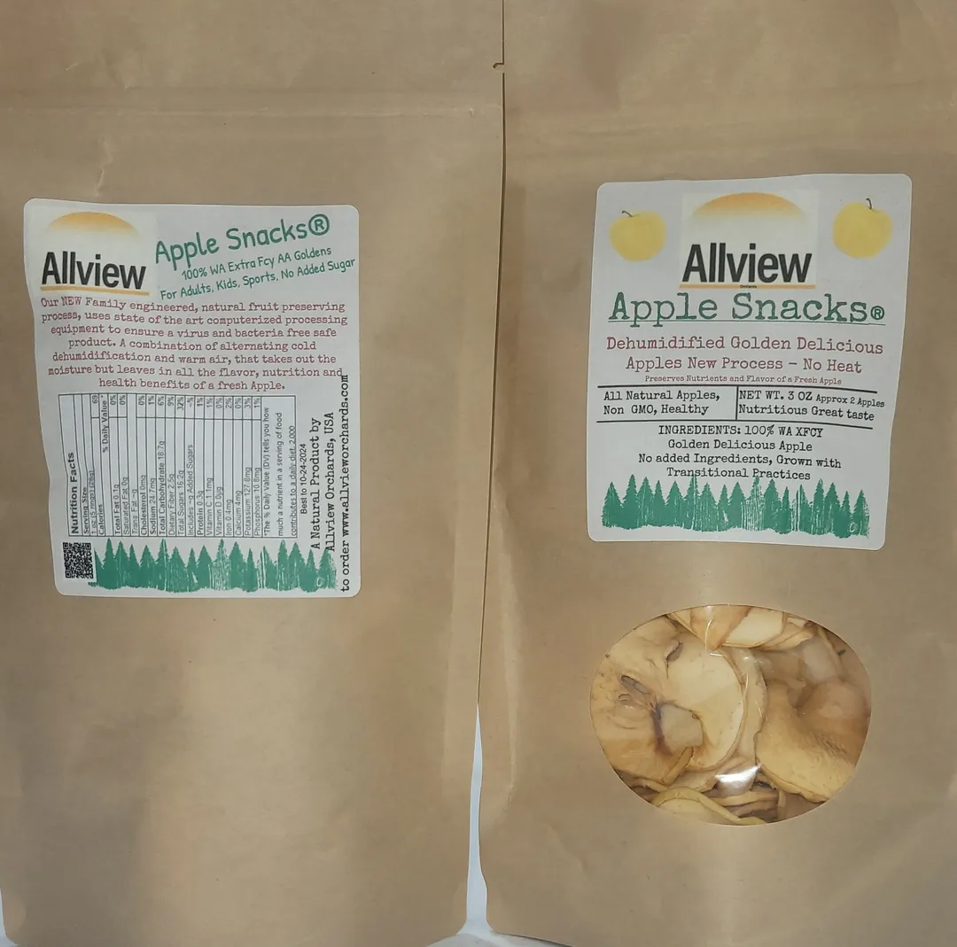 SALE! Dehydrated Golden Delicious Apple snack Chips (Dried)