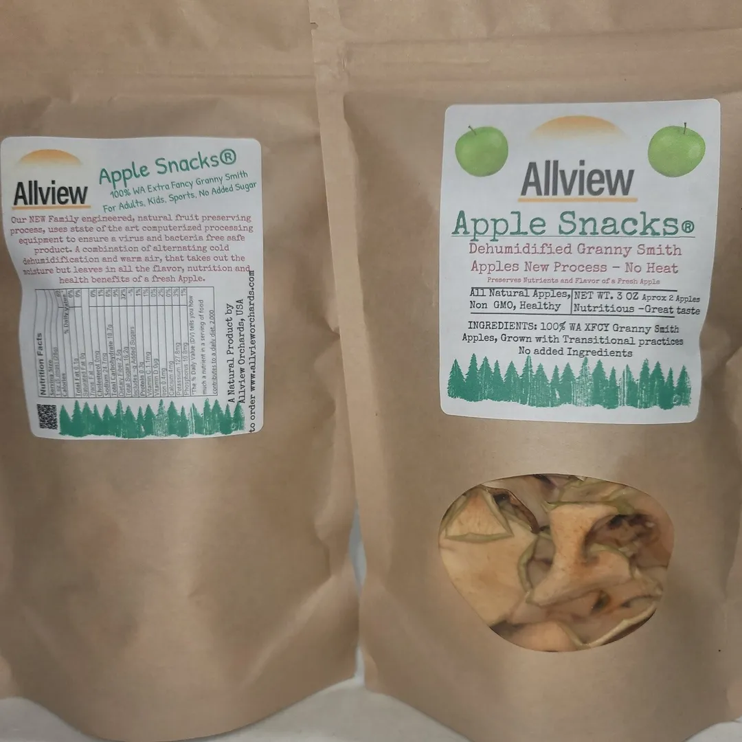 Dehydrated Granny Smith Apple Snack Chips