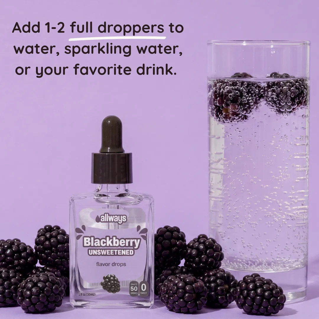 UNSWEETENED Blackberry Water Enhancer Drops