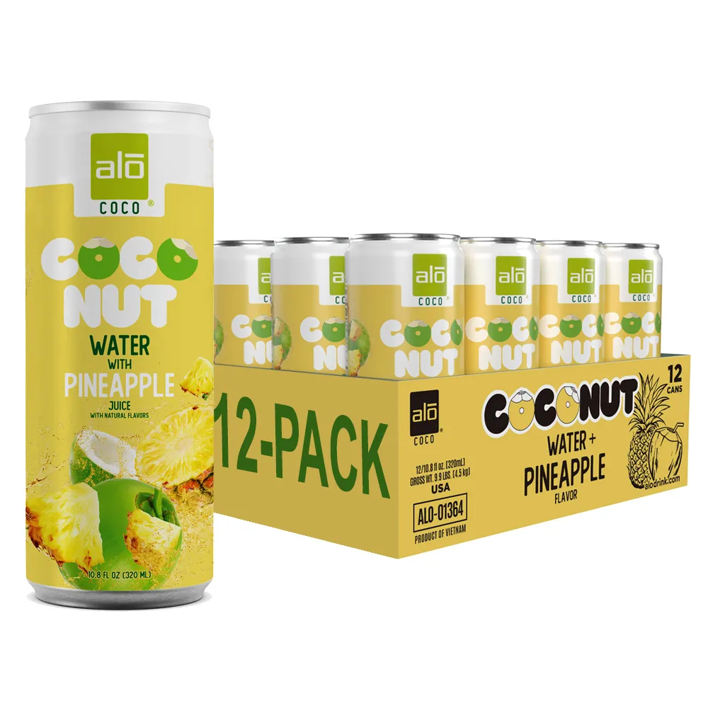 Coconut Water w/ Pineapple/100% Juice/12 pack of 10.8 FL OZ 