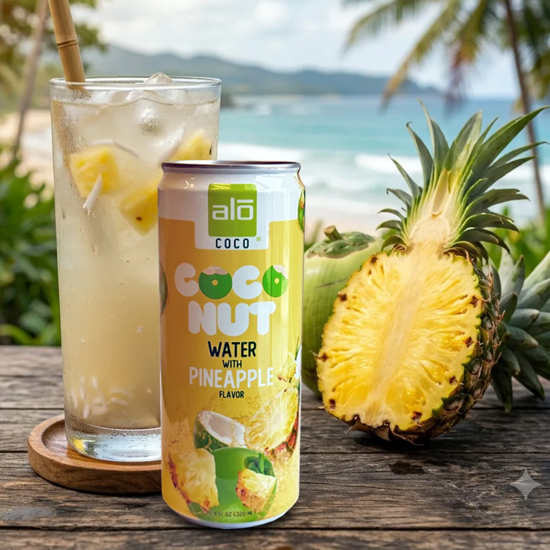 Coconut Water w/ Pineapple/100% Juice/12 pack of 10.8 FL OZ 