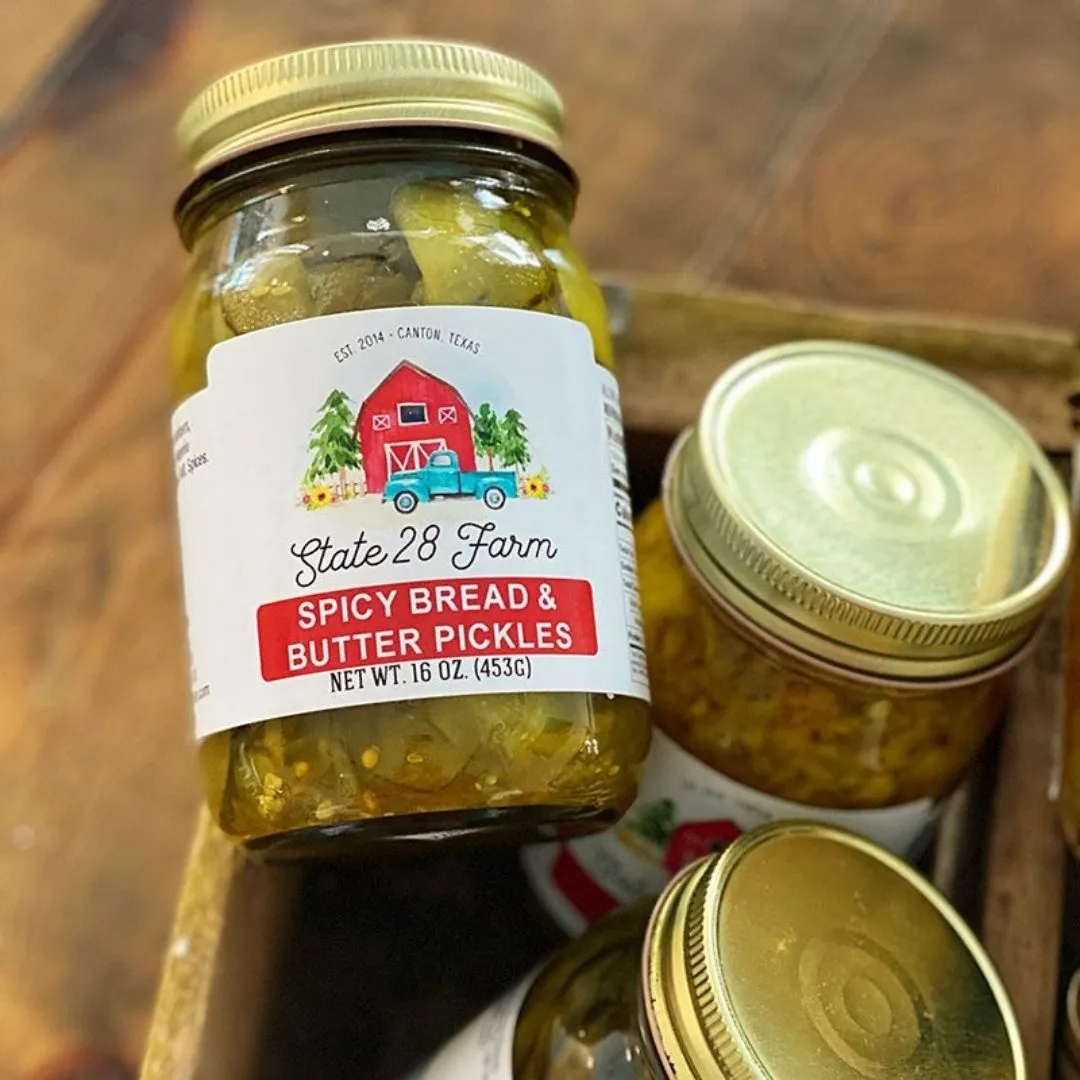 State 28 Farm - Texas - Sweet & Spicy Bread & Butter Pickles - 17 oz 