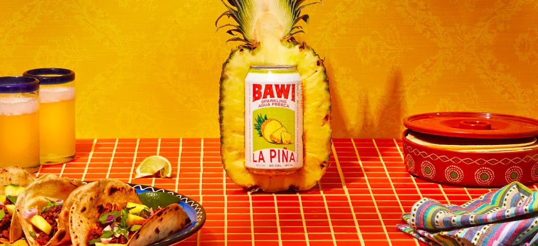 BAWI - Texas - Pineapple Sparkling Agua Fresca - 12 oz / 12 cans