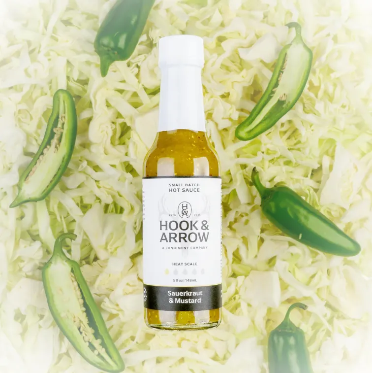 Hook & Arrow - Sauerkraut & Mustard Hot Sauce – Mild Heat 