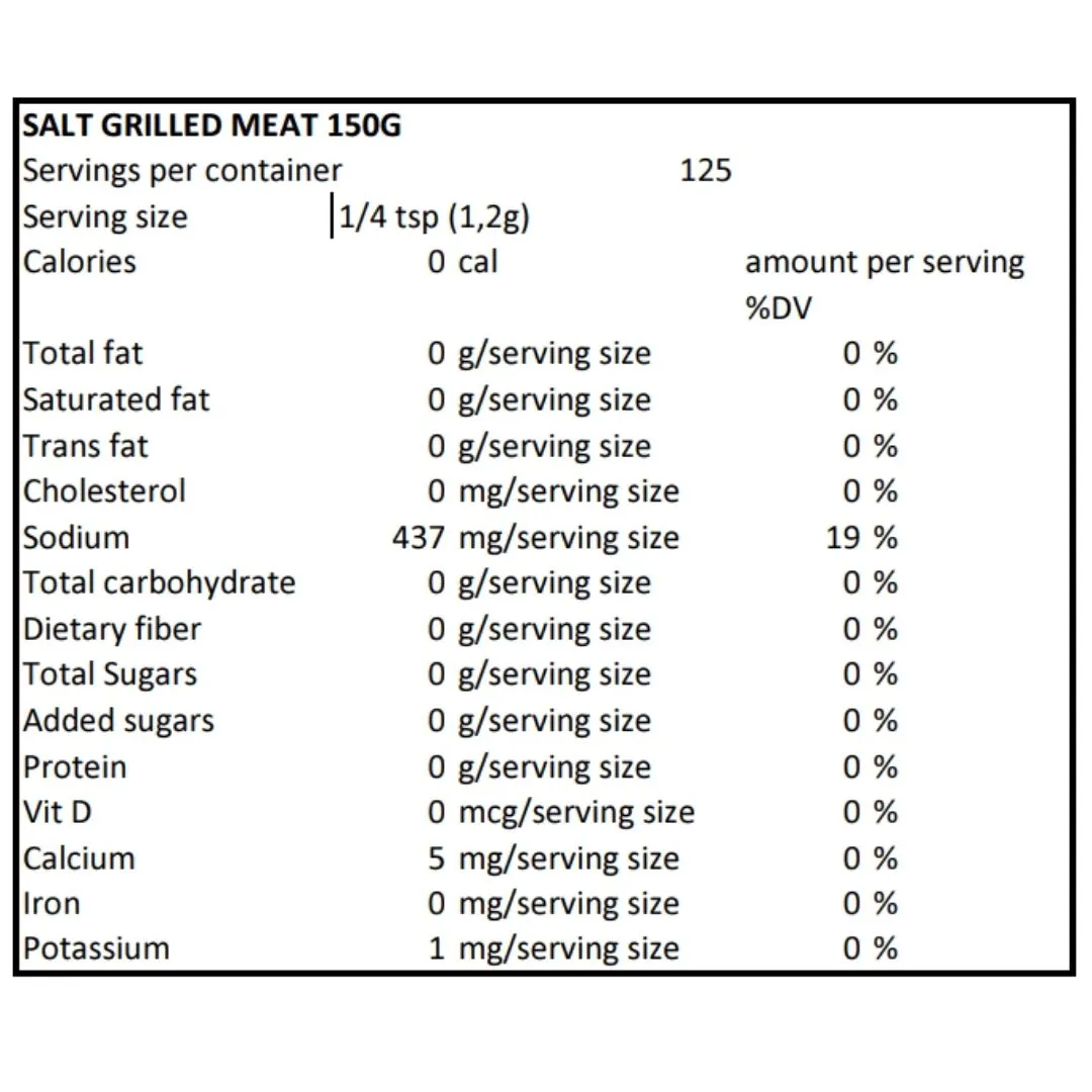 Salt Flakes for Grilled Meat - 5 oz.
