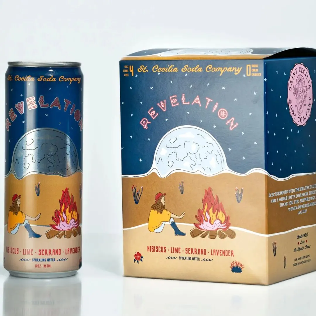 St. Cecilia Soda Company - Texas - Revelation Hibiscus,Lavender, Serrane & Lime - 12 oz (6*4pk)