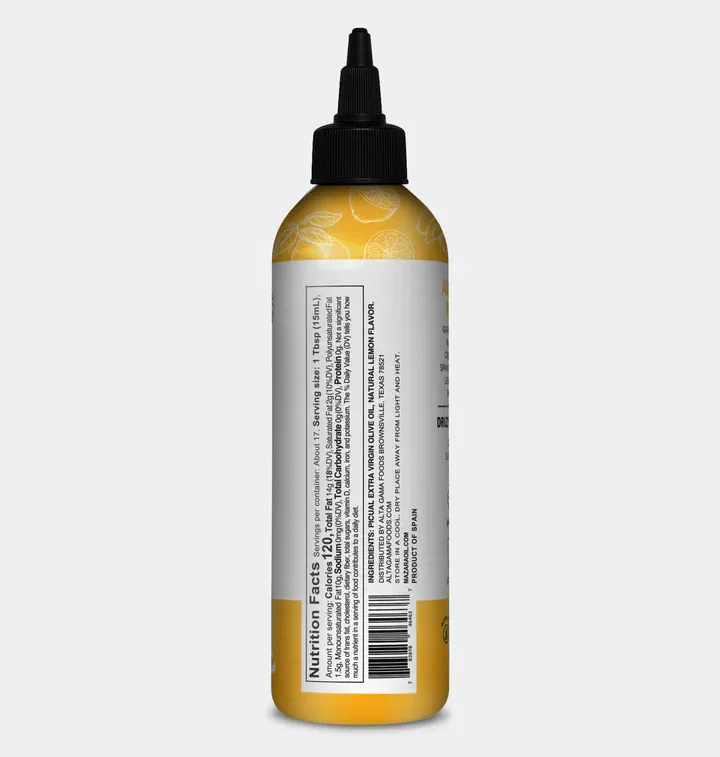 Mazara Squeezable Spanish Lemon-Infused Organic Extra-Virgin Olive Oil – 250 ml