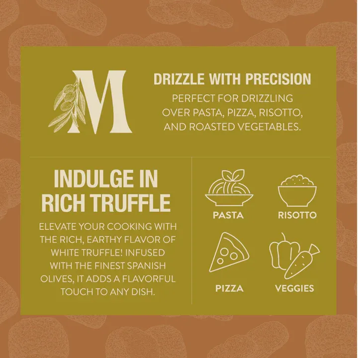Mazara Squeezable Spanish Organic White Truffle Olive Oil - 250ml