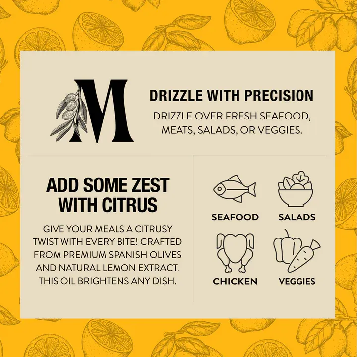 Mazara Squeezable Spanish Lemon-Infused Organic Extra-Virgin Olive Oil – 250 ml