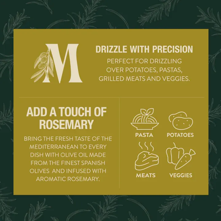 Mazara Squeezable Spanish Rosemary-Infused Extra Virgin Organic Olive Oil – 250 ml
