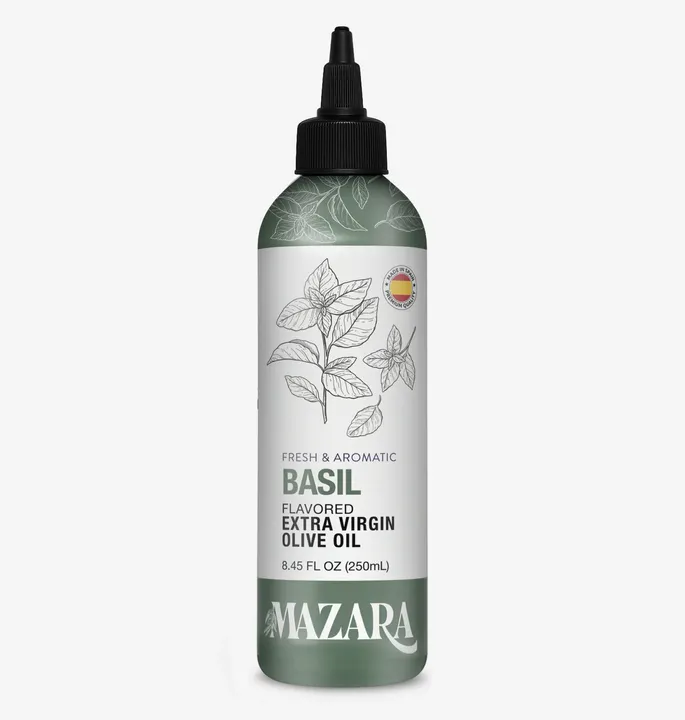 Mazara Squeezable Spanish Organic Basil Olive Oil - 250ml