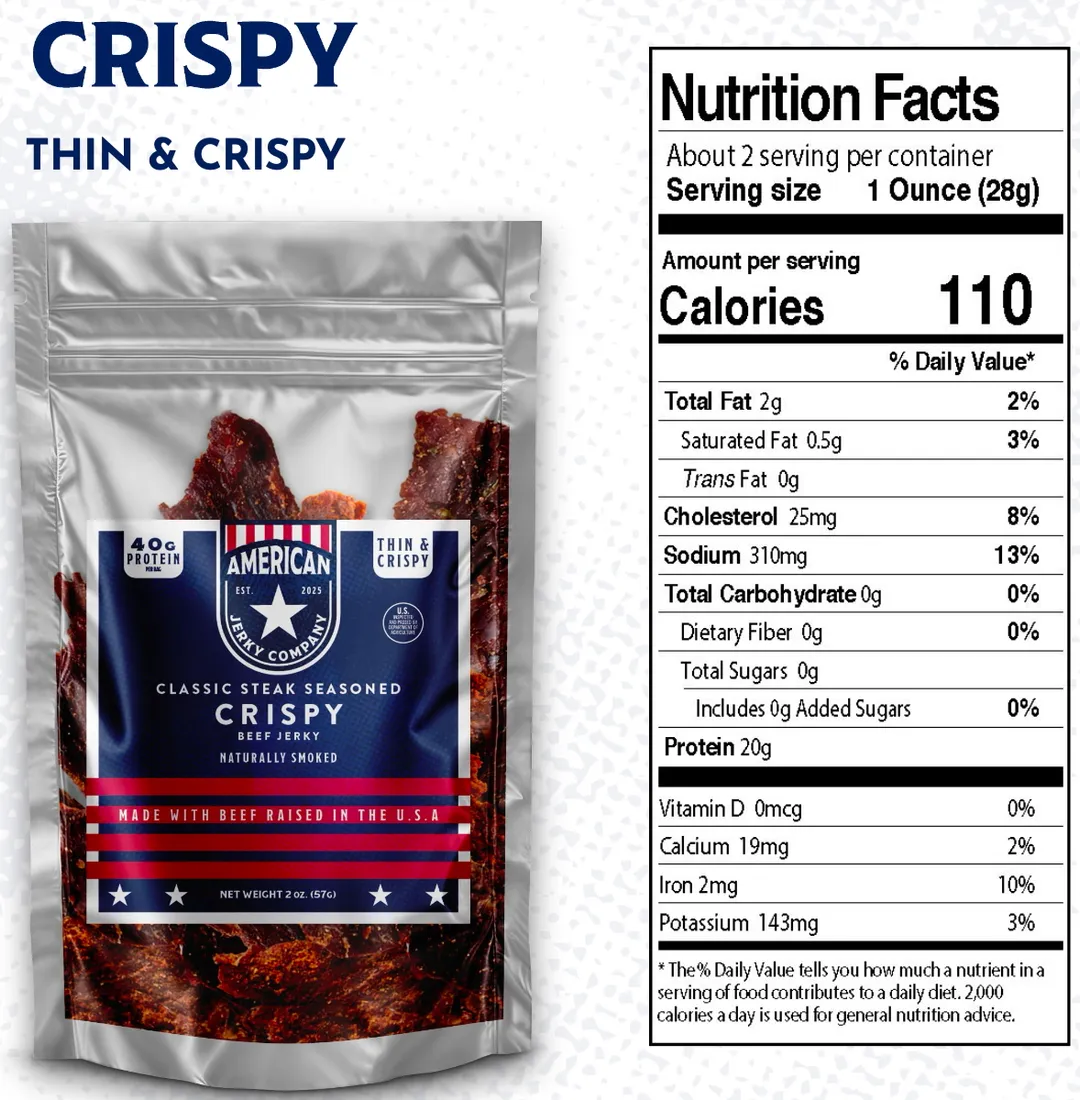 American Jerky Company – 2oz Crispy Beef Jerky