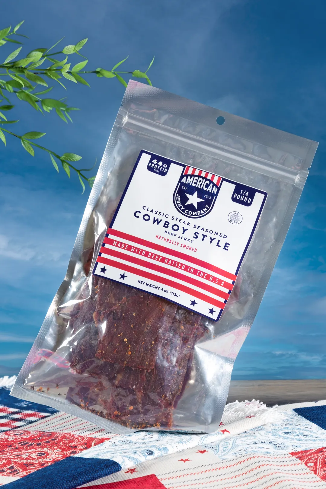 American Jerky Company – 4oz Cowboy Style Beef Jerky