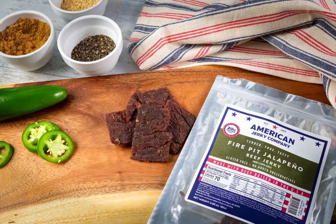 American Jerky Company – 2.85oz Fire Pit Jalapeño Beef Jerky