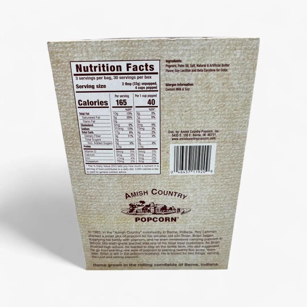 10pk Microwave Buttery White Popcorn  **NEW**