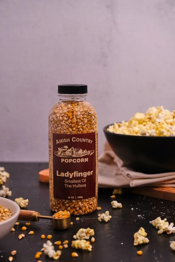 14oz Bottle of Ladyfinger Popcorn
