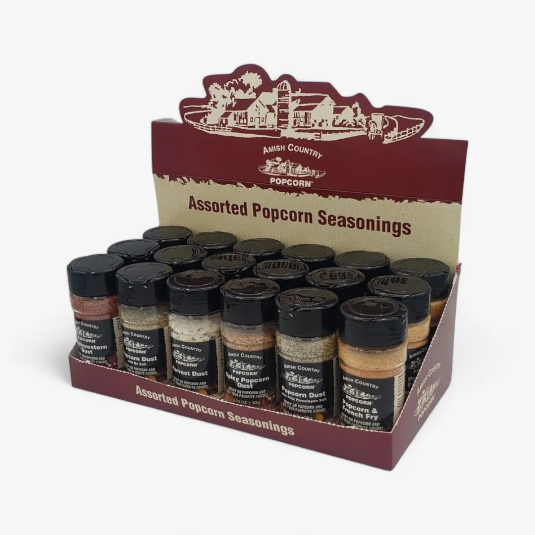 18 Pack Display Box of Popcorn Dust Seasonings (Mix Case)