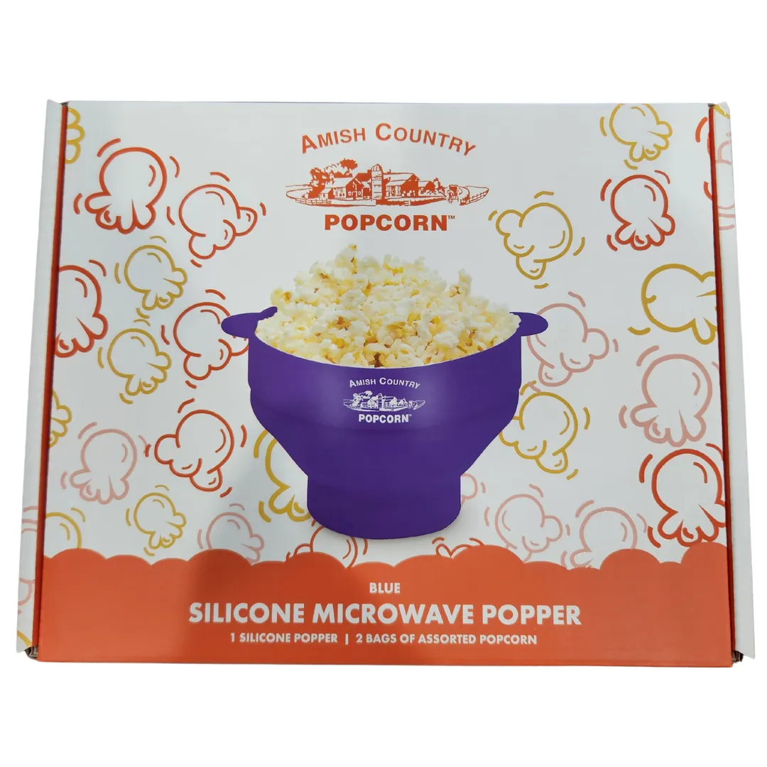 Silicone Microwave Popper (Blue)