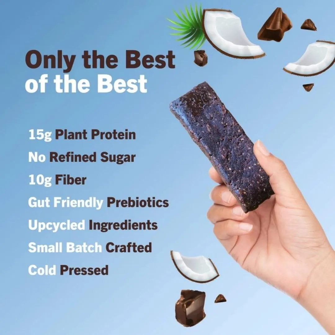 Chocolate Chip Coconut Protein Bars, High Fiber, Top 9 Allergen Free (12 bars)