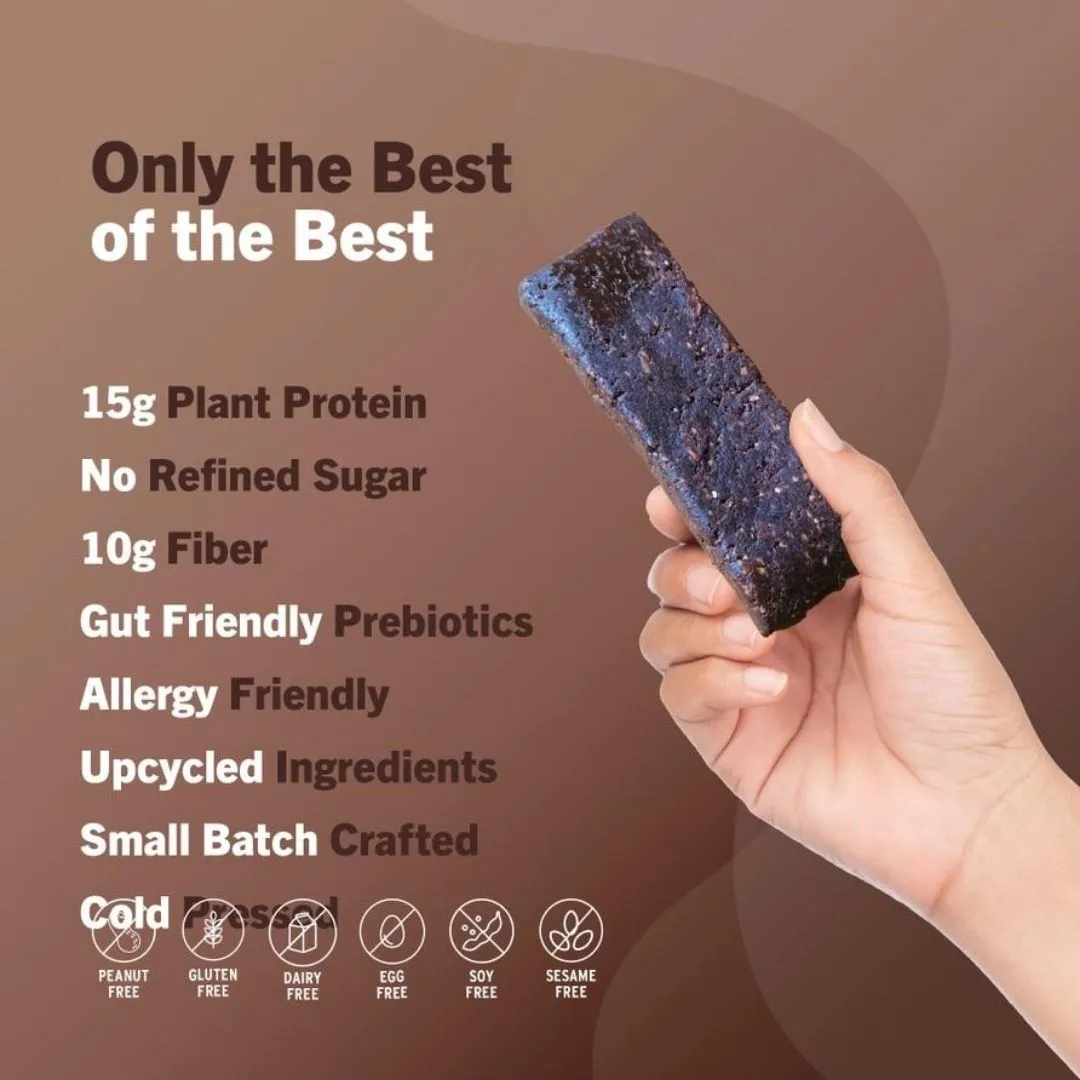 High Protein Bars - Chocolate Variety Pack, Top 9 Allergen Free, 3 Flavors (12 Bars) 