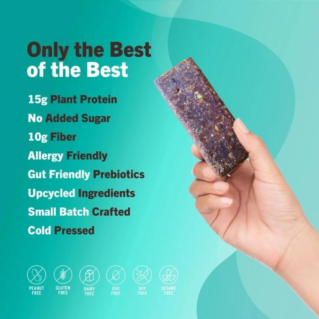 High Protein Bars Variety Pack, Top 9 Allergen Free, 6 Flavors (12 Bars)