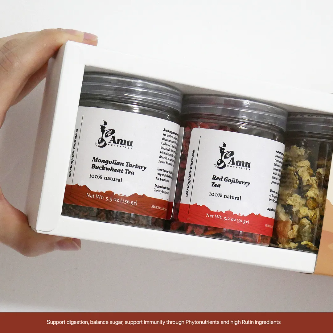 Gojiberry, Chrysanthemum, Himalayan Buckwheat Tea Health Three Tea Set - Free Daily Detox Tea