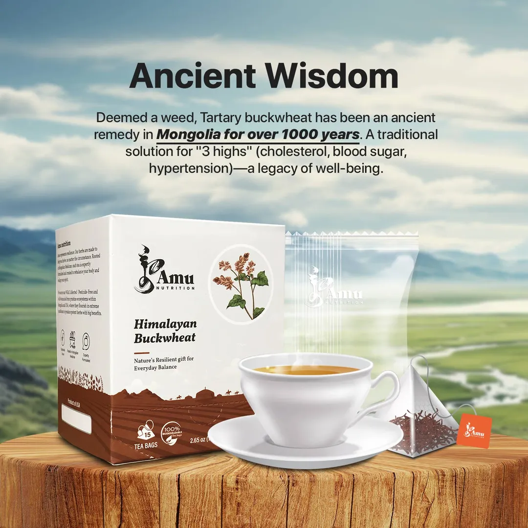 Himalayan Buckwheat Detox Caffeine-Free Tea Bags - 15 Pack
