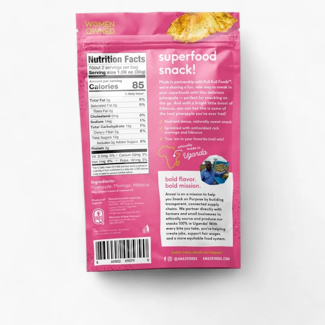 Moringa Hibiscus Dried Pineapple