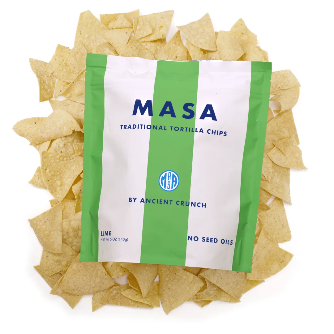 Masa Tortilla Chips - Lime, 5oz Bag (Case of 40)