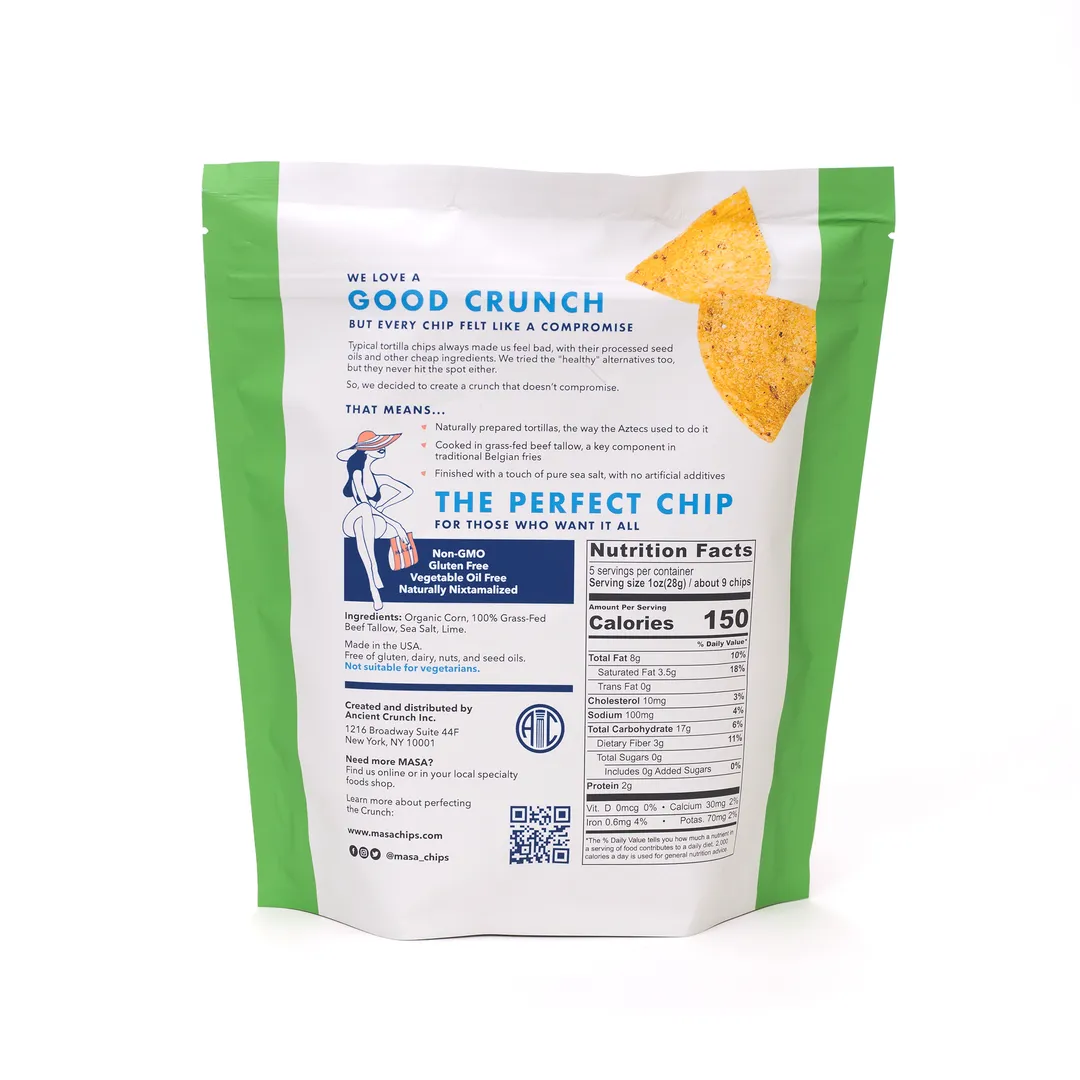 Masa Tortilla Chips - Ocl Mixed Flavors, 5oz Bag (Case of 20)