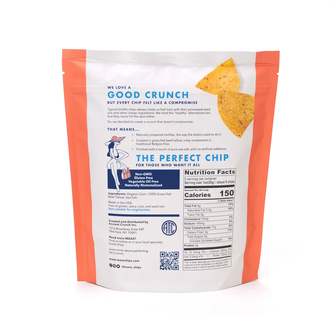 Masa Tortilla Chips - Ocl Mixed Flavors, 5oz Bag (Case of 40)