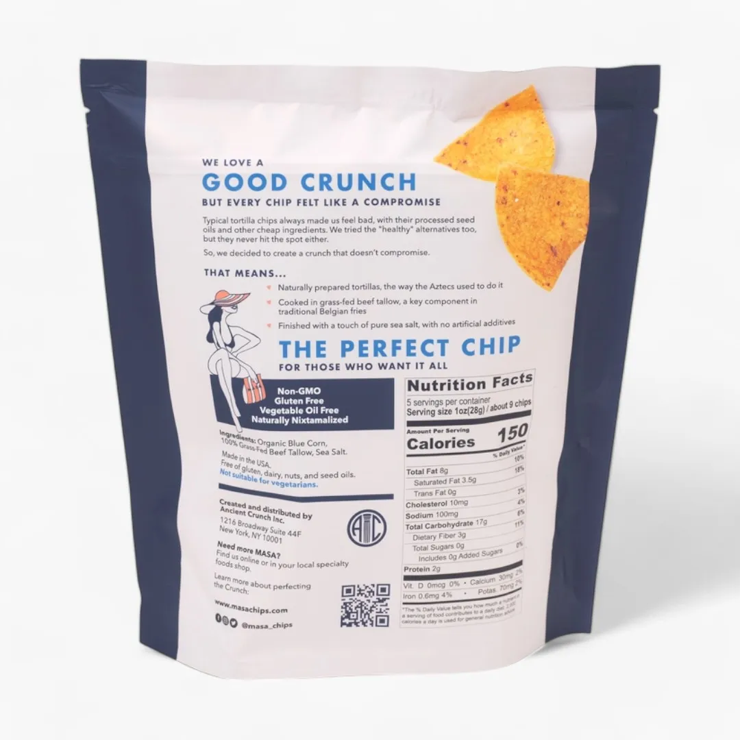 Masa Tortilla Chips - Obc Mixed Flavors, 5oz Bag (Case of 40)