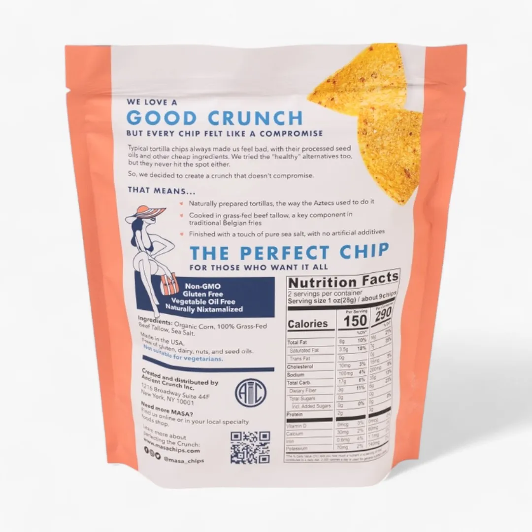 Masa Tortilla Chips - Obc Mixed Flavors, 5oz Bag (Case of 20)