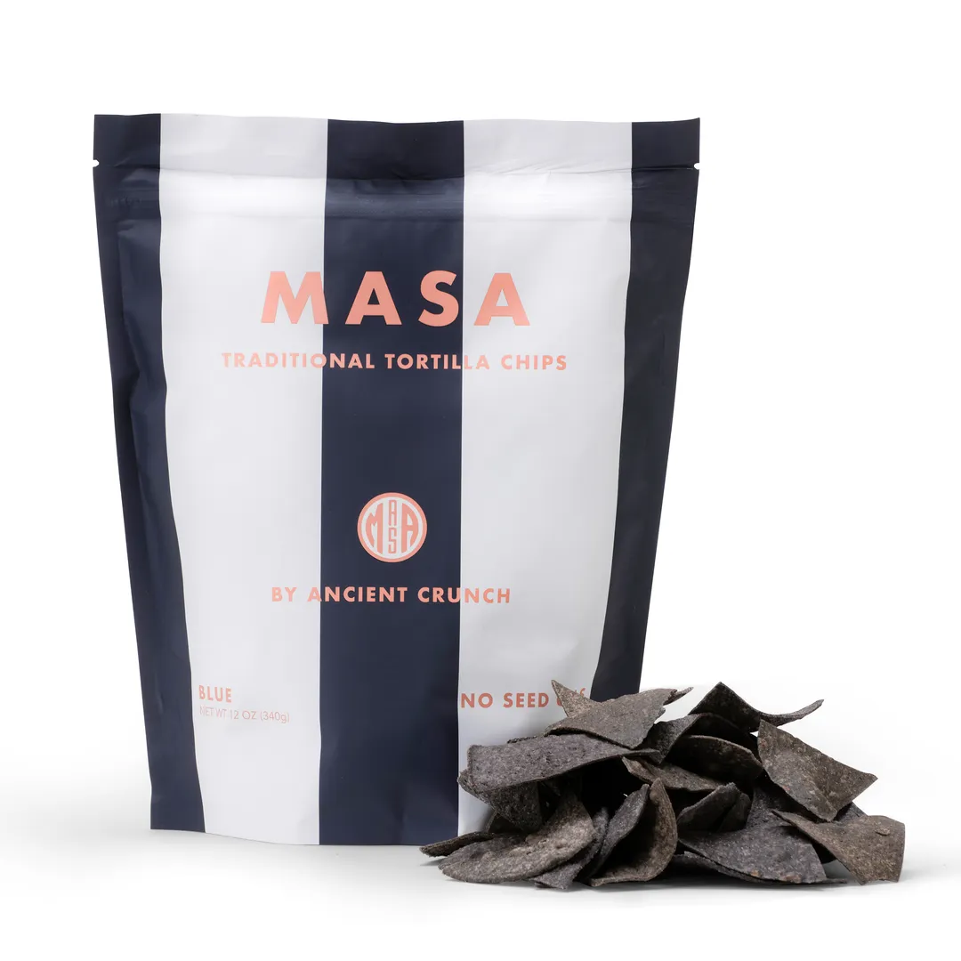Masa Tortilla Chips - Blue, 12oz Bag (Case of 12)