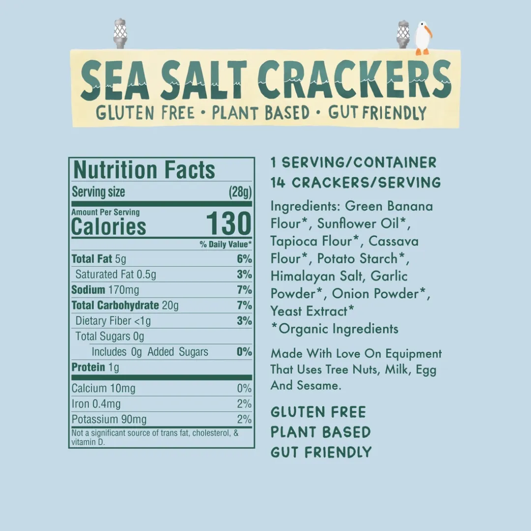 Sea Salt Crackers | 1oz Snack Pack
